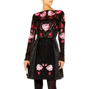 Temperley London Black Beatriz Embroidered Dress